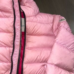 Moncler Kids Light Pink Puffer Coat